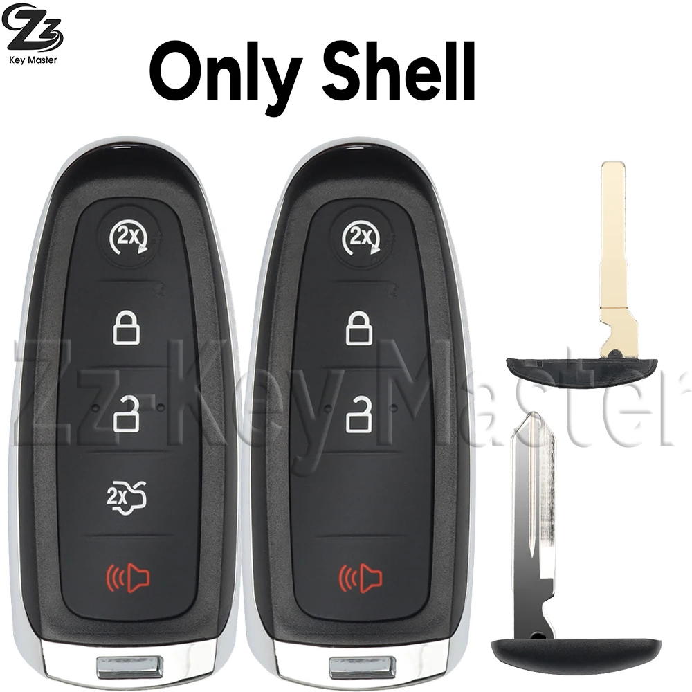 

Zz Car Remote Key Shell For Ford Explorer Edge Flex C-max Taurus Smart Auto keyless Case Replacement HU101 FO38 Blank
