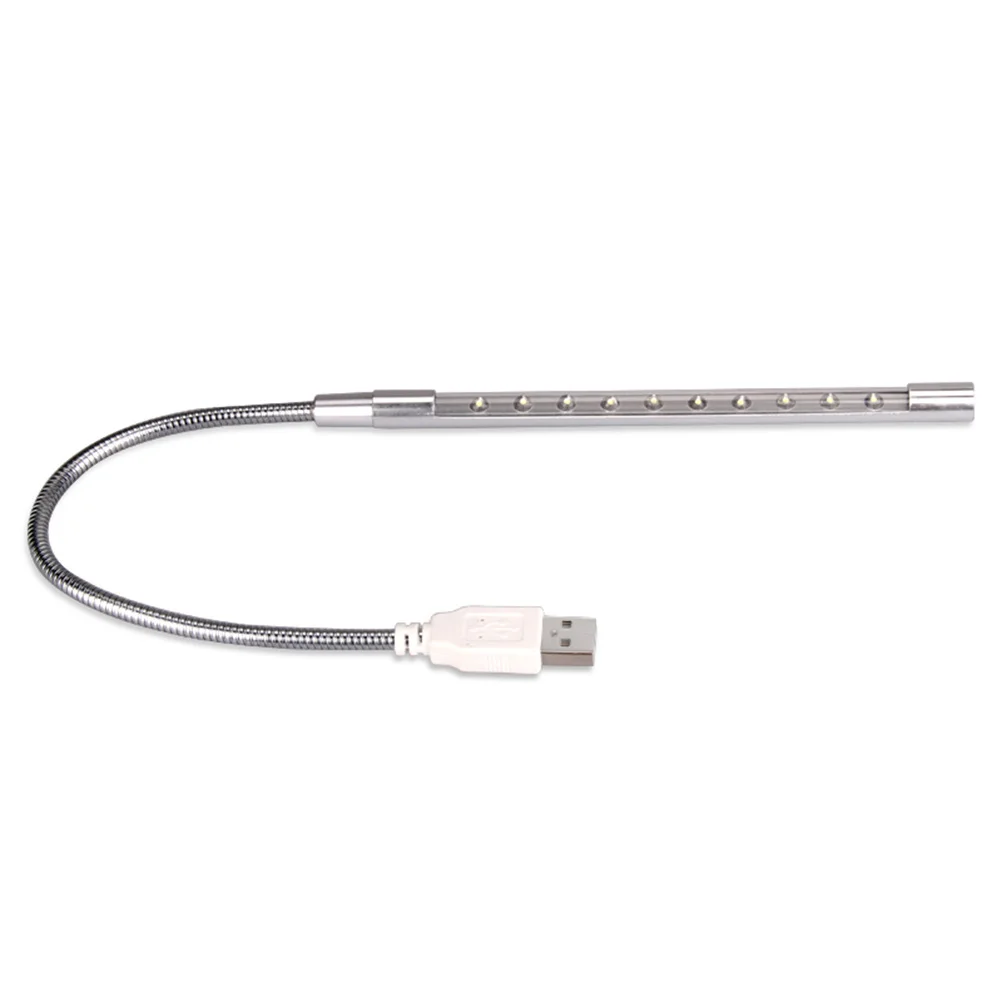 

10 LED USB Night Lamp Metal Flexible Gooseneck Protective Eye Reading Light for Pc Laptop Desk Outdoor USB Powered LED Light