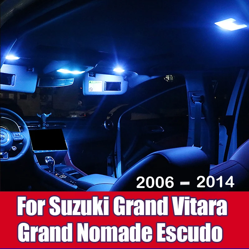 

For Suzuki Grand Vitara Grand Nomade Escudo 2006 2007 2008 2009 2010 2012 2013 2014 12pcs Car LED Interior Lights Accessories