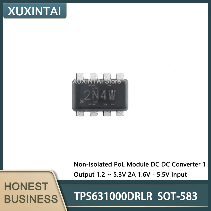 10Pcs/Lot  New Original  TPS631000DRLR  TPS631000 Non-Isolated PoL Module DC DC Converter 1 Output 1.2 ~ 5.3V 2A 1.6V - 5.5V Inp
