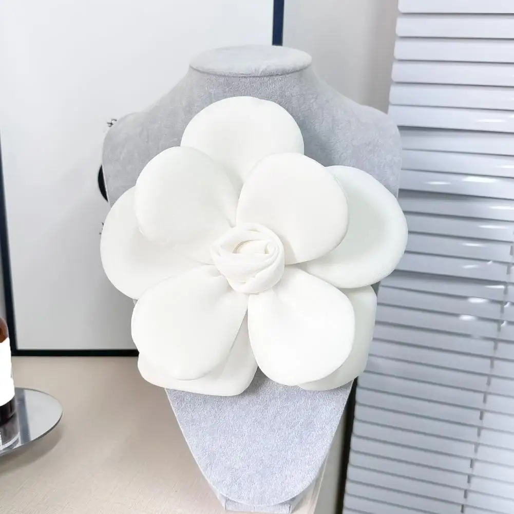 

Women Handmade Corsage Camellia Flower Brooch Pin Exquisite Floral Corsage for Dress Bag DIY Fabric Flower Decoration