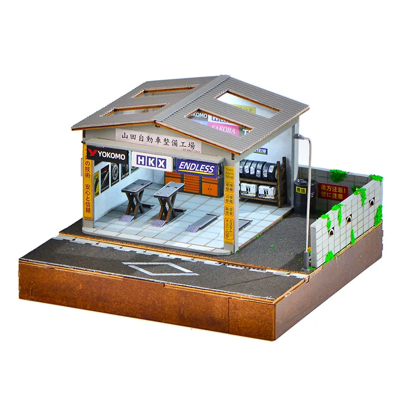 

DIY Wooden Auto Repair Factory Casa Miniature Model Kits With Furniture Dollhouse with Furniture for Friends Birthday Gifts