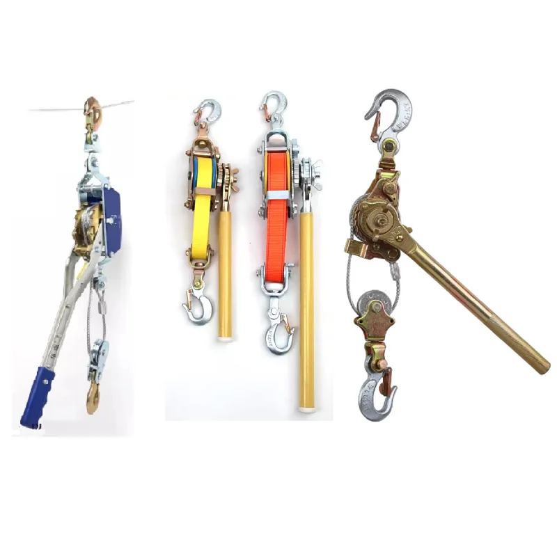 1T-2T Japanese Style ratchet cable puller Hand steel wire rope winch puller pulling wire grip Industrial grade webbing sling.