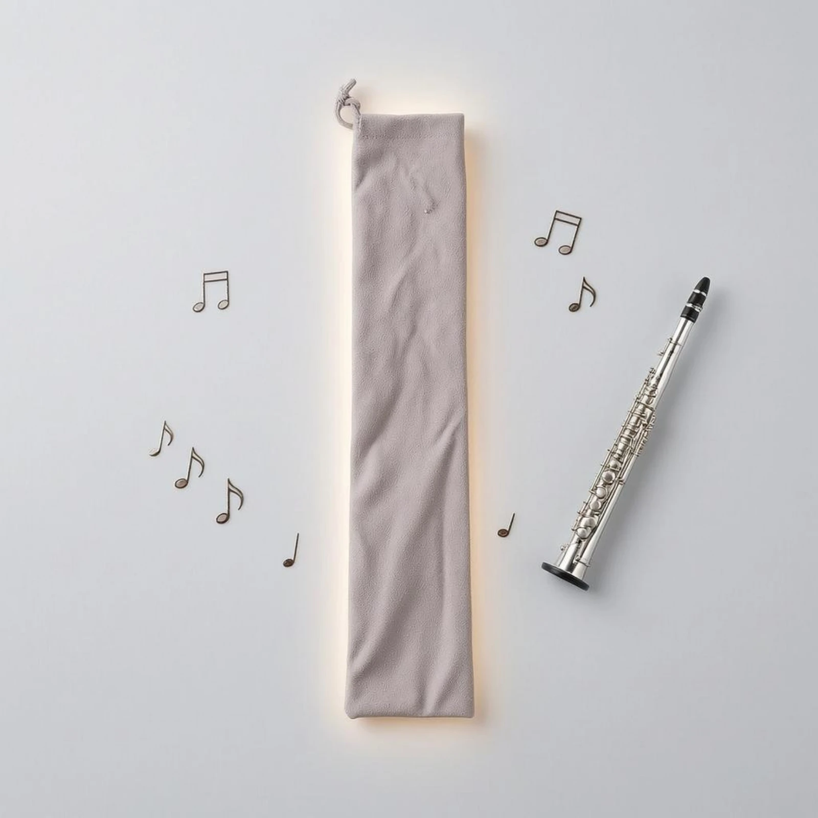 Cloth Drawstring Bag Open-top Lightweight Wind Instrument Pouch Protective Storage for Electronic Instrument