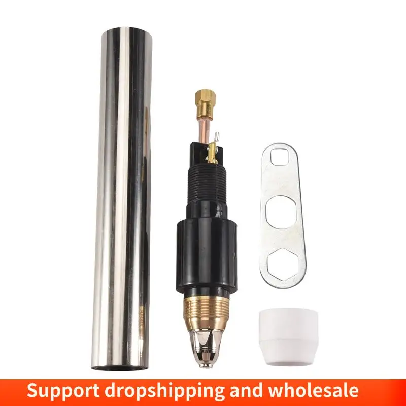 AA86 P80 Stainless Steel Straight Shank Plasma Cutting Head Metal Cutting Torch Electrode Nozzle