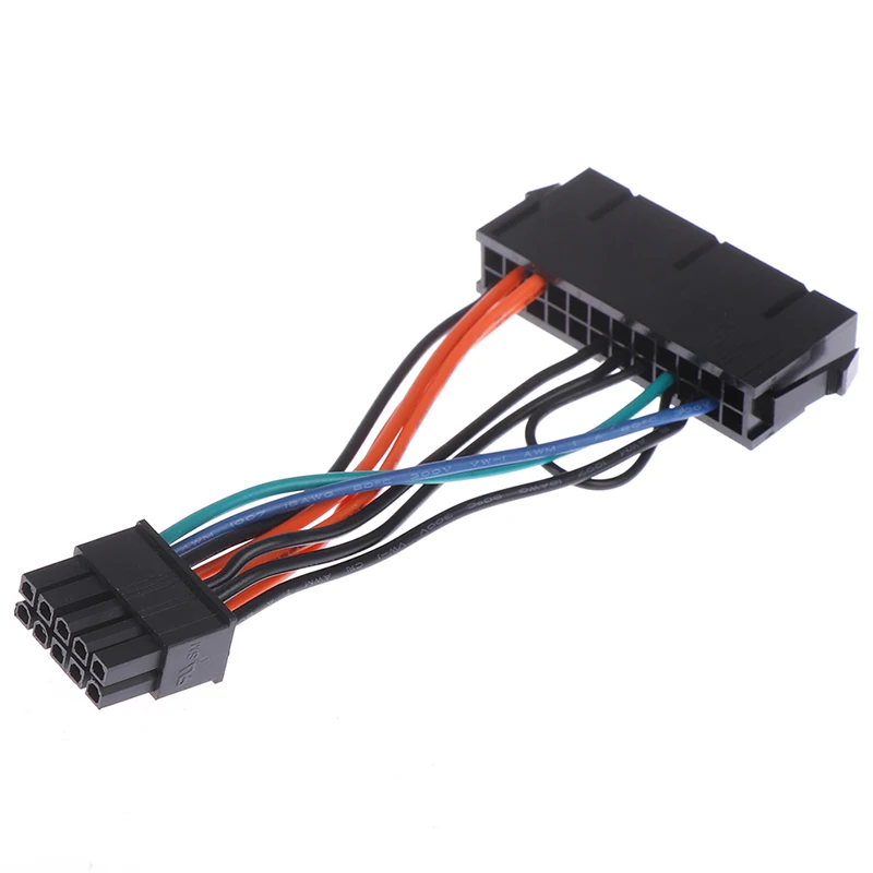 Wholesale 24Pin Female to 10Pin Male Adapter Power Supply Cable Cord for 10PIN Motherboard