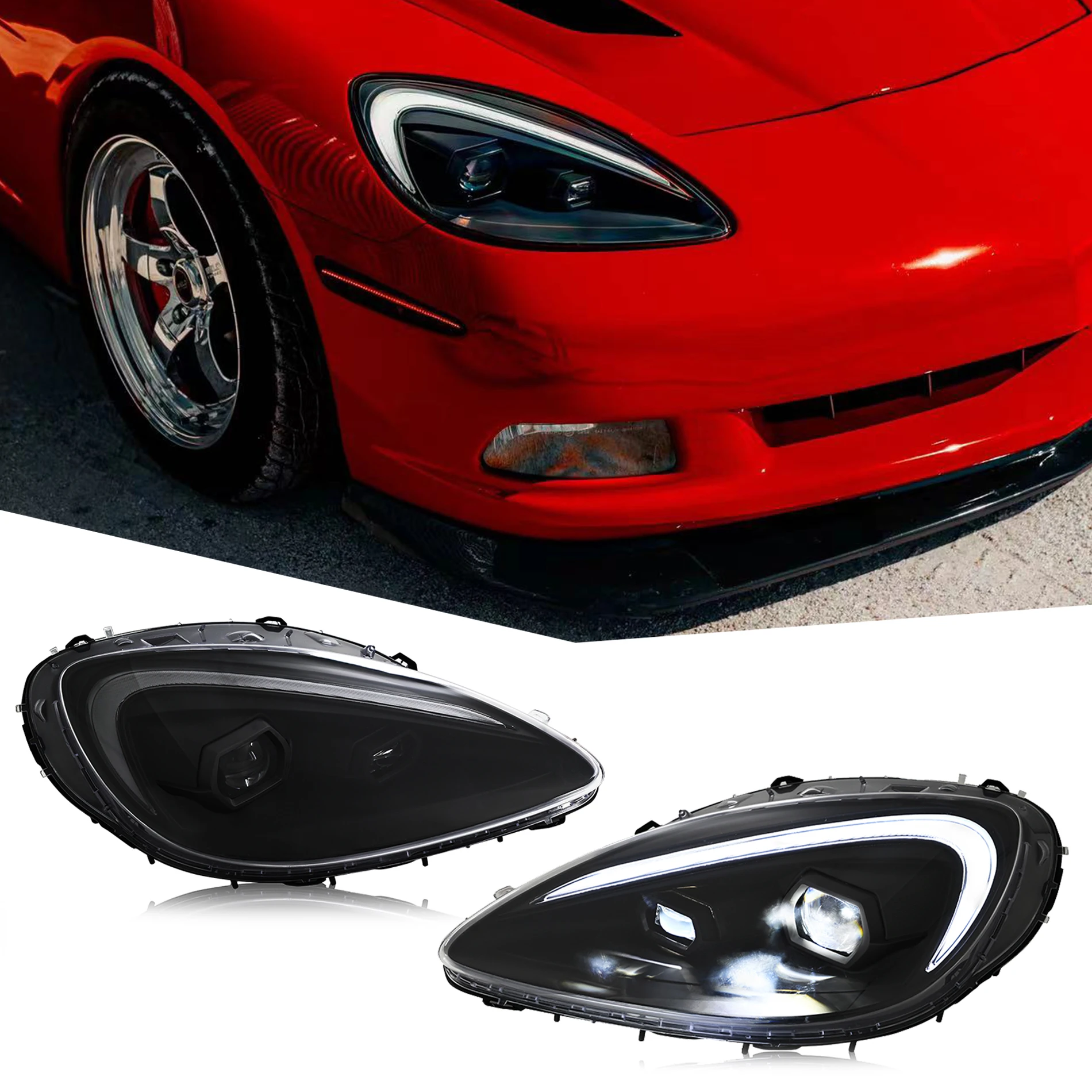 

Фары для Chevy Corvette C6 2005-2013 с последовательным сигналом