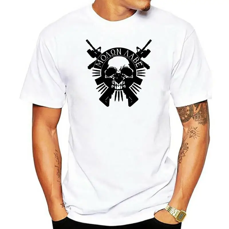 2023 New Hot sale 100% cotton Rothco Molon Labe Skull T-Shirt