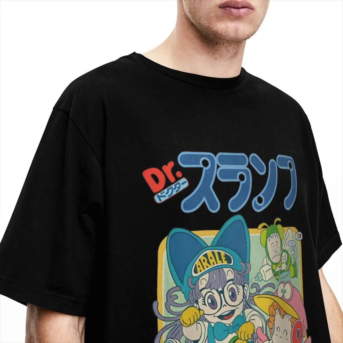 Arale Dr.Slump T Shirt Male Manga Retro Y2K Basic 100% Cotton T-Shirts Summer O-Neck Harajuku Tees Cheap Oversize Tops