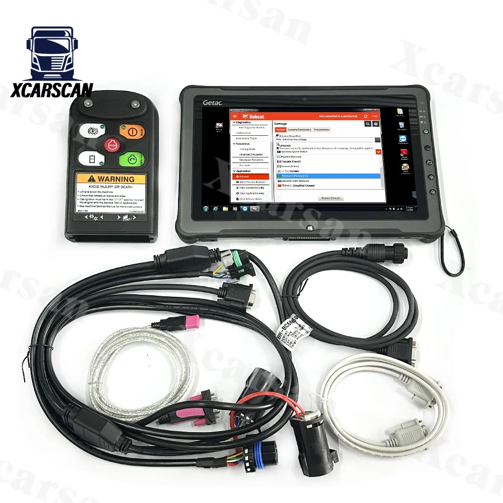 For BOBCAT Diagnostic Tool Wood Skid Steer Loader Bobcat Truck Excavator (RST) diagnostic Service tool Getac F110 Tablet