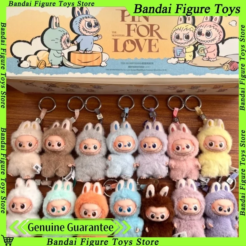 

New POP MART Genuine The Monsters Labubu V4 Pin For Love Series Vinyl Plush Blind Box Cute Bag Pendant Gift Keychain Mystery Box