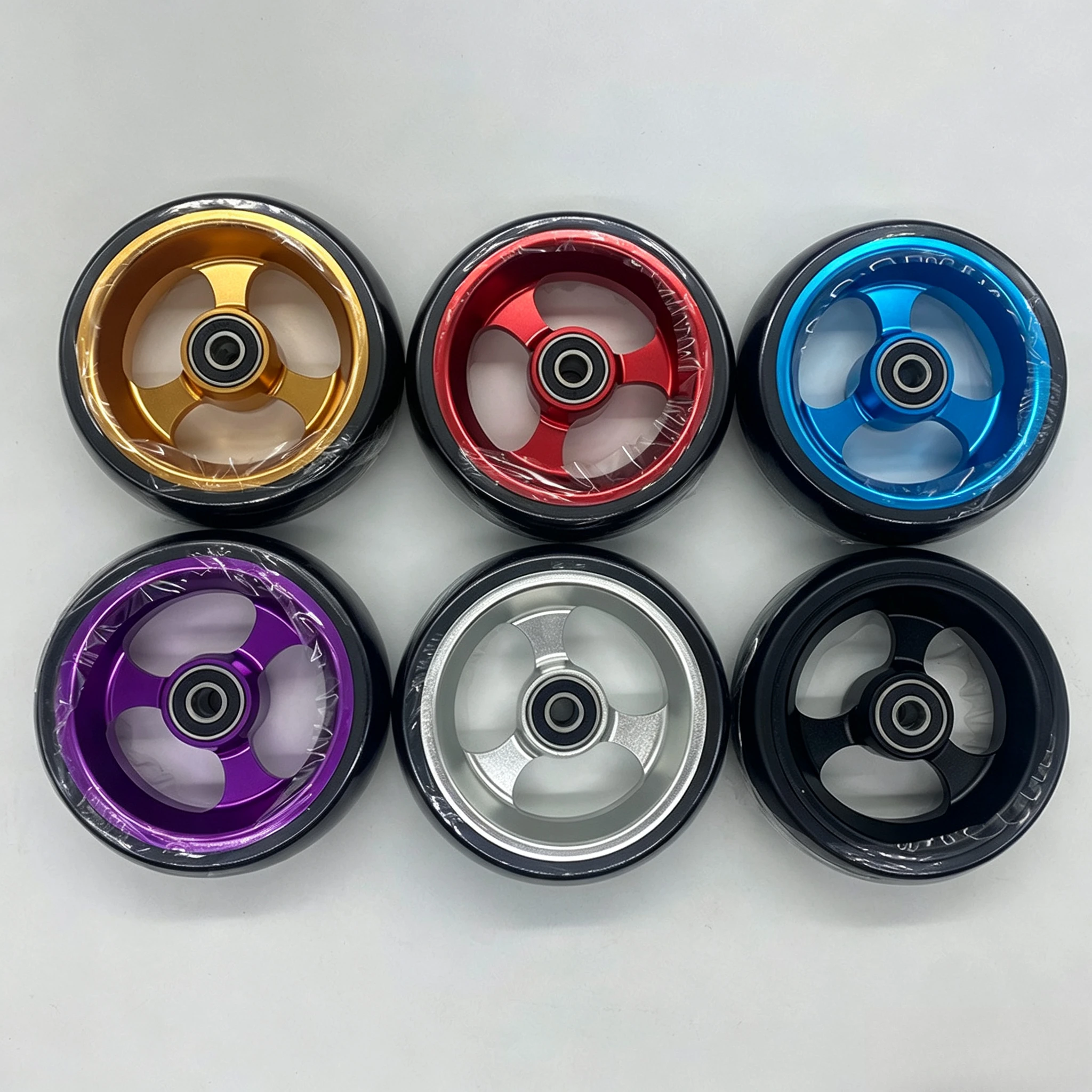 4 Inch 5 Inch Aluminum Alloy Front Wheel Casters High Speed Wear Resistant Sports Wheelchair Replacement Accessories view 2