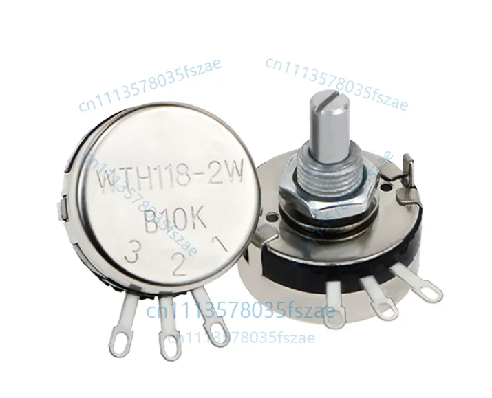 Accessories 1 pcs wth118-1a 2w single-turn carbon film inverter electric slotter with knob 1k 2k2 4k7 10k 22k 47k100k