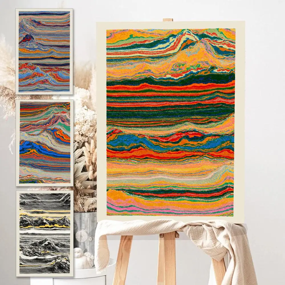 ملصق قماشي مقاوم للماء عالي الدقة من ART Meridian بواسطة رسم الخط: ديكور جدران جمالي للمنزل والبار والمزيد #1