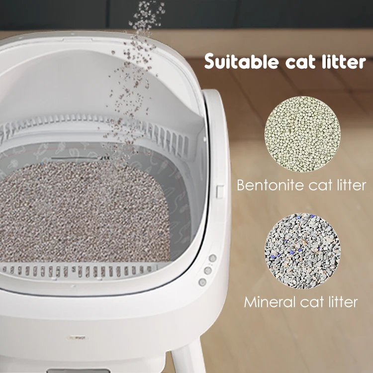 Large Capacity Safe Easy to Clean Efficient Self-cleaning Cat Litter Box For Large cats