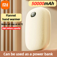 Xiaomi 50000mAh Flannel Hand Warmer 2 in 1 Power Bank With Three Levels Of Temperature Adjustment Digital Display Hand Warmer