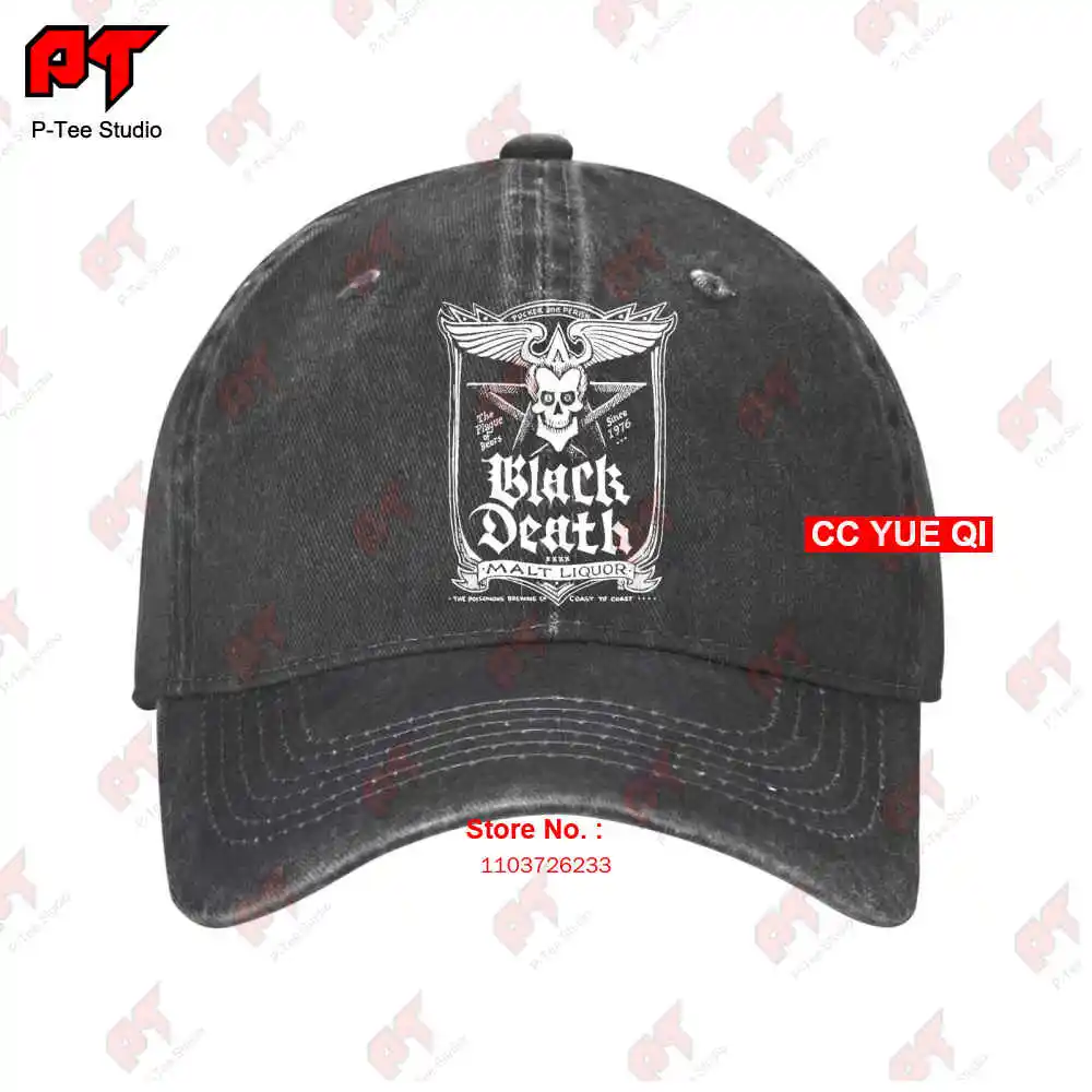 Black Death Malt Liquor Dr Johnny Fever Wkrp Baseball Caps Truck Cap XAXY