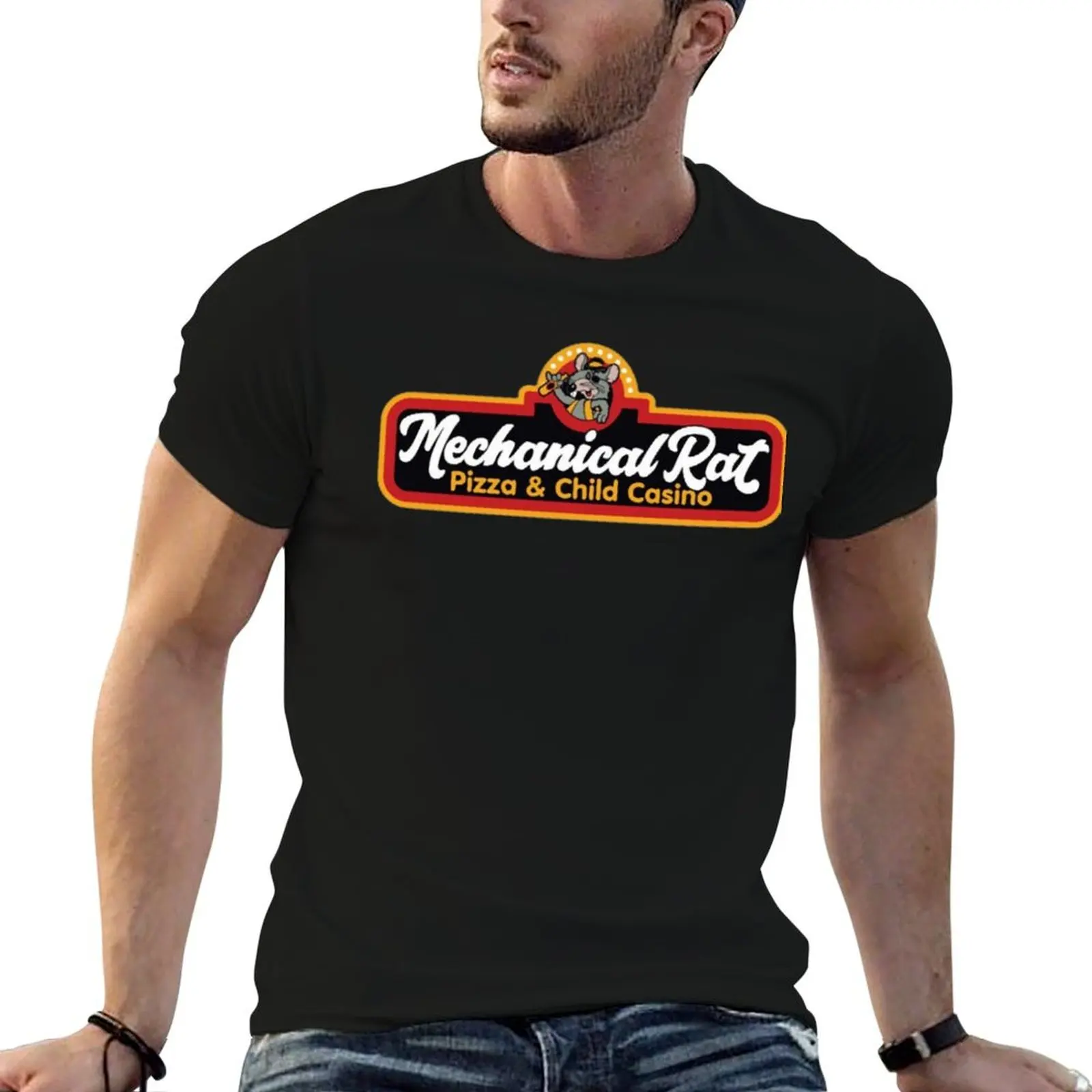 

Mechanical Rat Pizza & Child Casino T-Shirt man tshirt man t shirts high quality luxury brand graphic t shirts for man T-Shirt