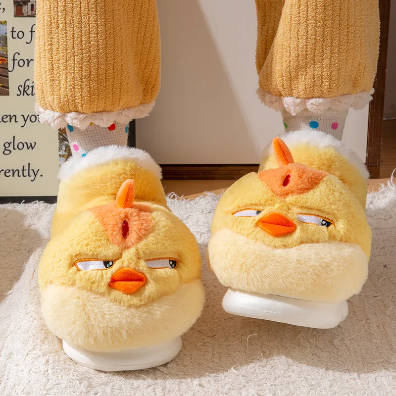 

New scornful bird slipper winter woman indoor furry booties womens warm furious animal designer shoes home fun comical slippers