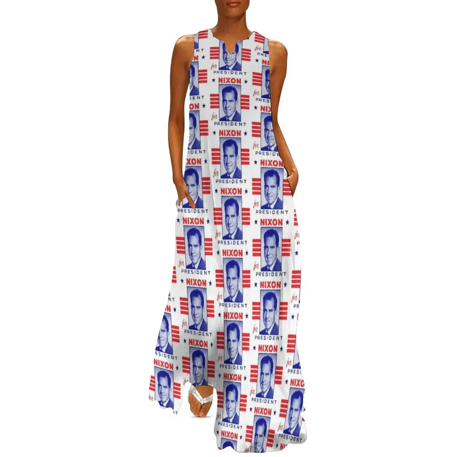

1960 Nixon for President Long Dress summer dress womens 2025 women's summer clothing 2025 Dress