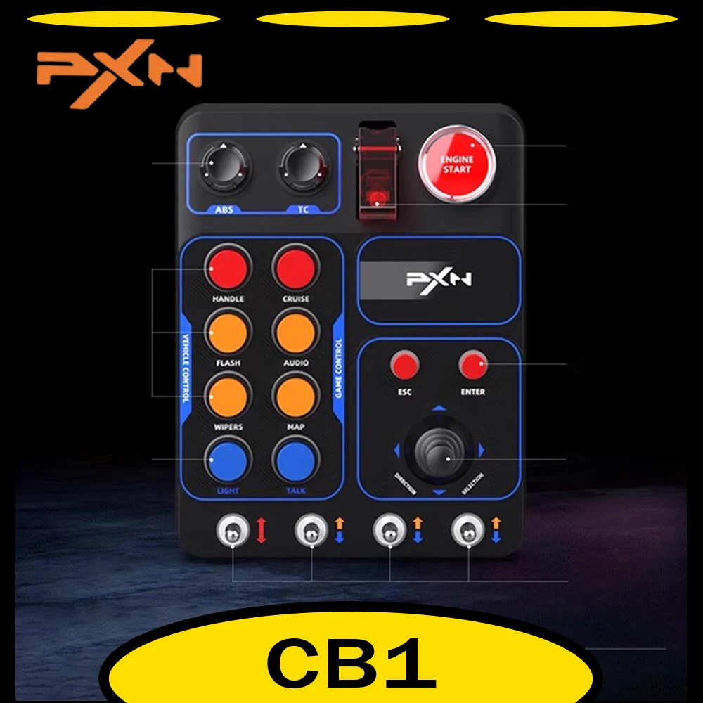 

PXN CB1 Racing Simulator Central Control Box Multifunctional Key Control Box RGB For EURO Truck Simulator Racing Game Custom