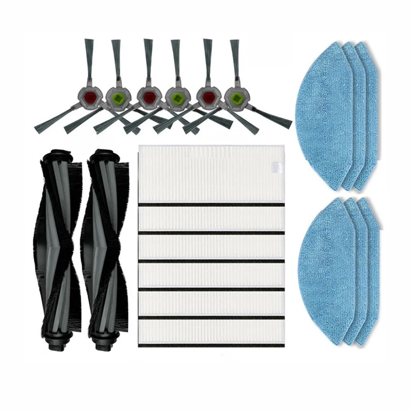 

BAAG-For Ecovacs OZMO U2 / DGN22 Robot Vacuum Cleaner Main Brush Side Brush Hepa Filter Mop Cloth Replacement Spare Parts Access