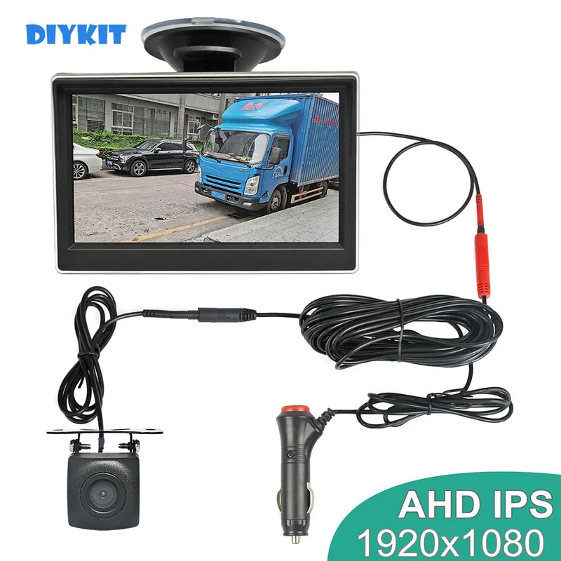 

DIYKIT 1920*1080 5-дюймовый AHD IPS автомобильный монитор заднего вида Starlight ночного видения резервная автомобильная камера заднего вида автомобильное зарядное устройство