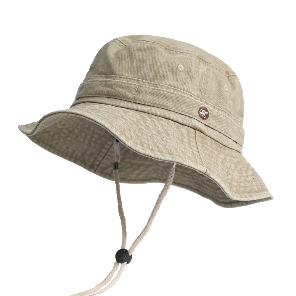 Washed Cotton Bucket Hats Spring Summer Men Women Panama Hat Fishing Hunting Cap Sun Protection Caps Outdoor Sun Hat