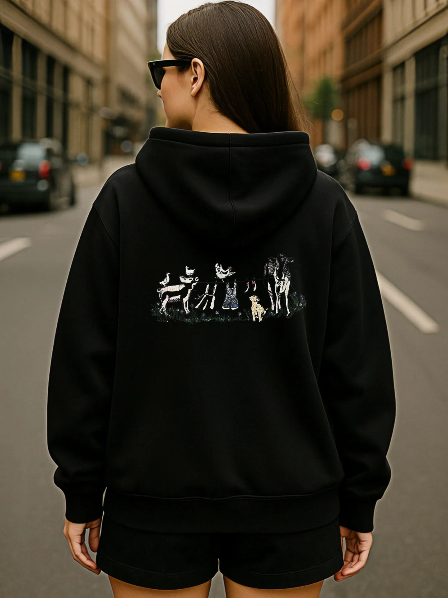 Sudadera con capucha gráfica para mujer, estampado gráfico floral, estética vintage, tela suave, uso diario informal, para adolescentes