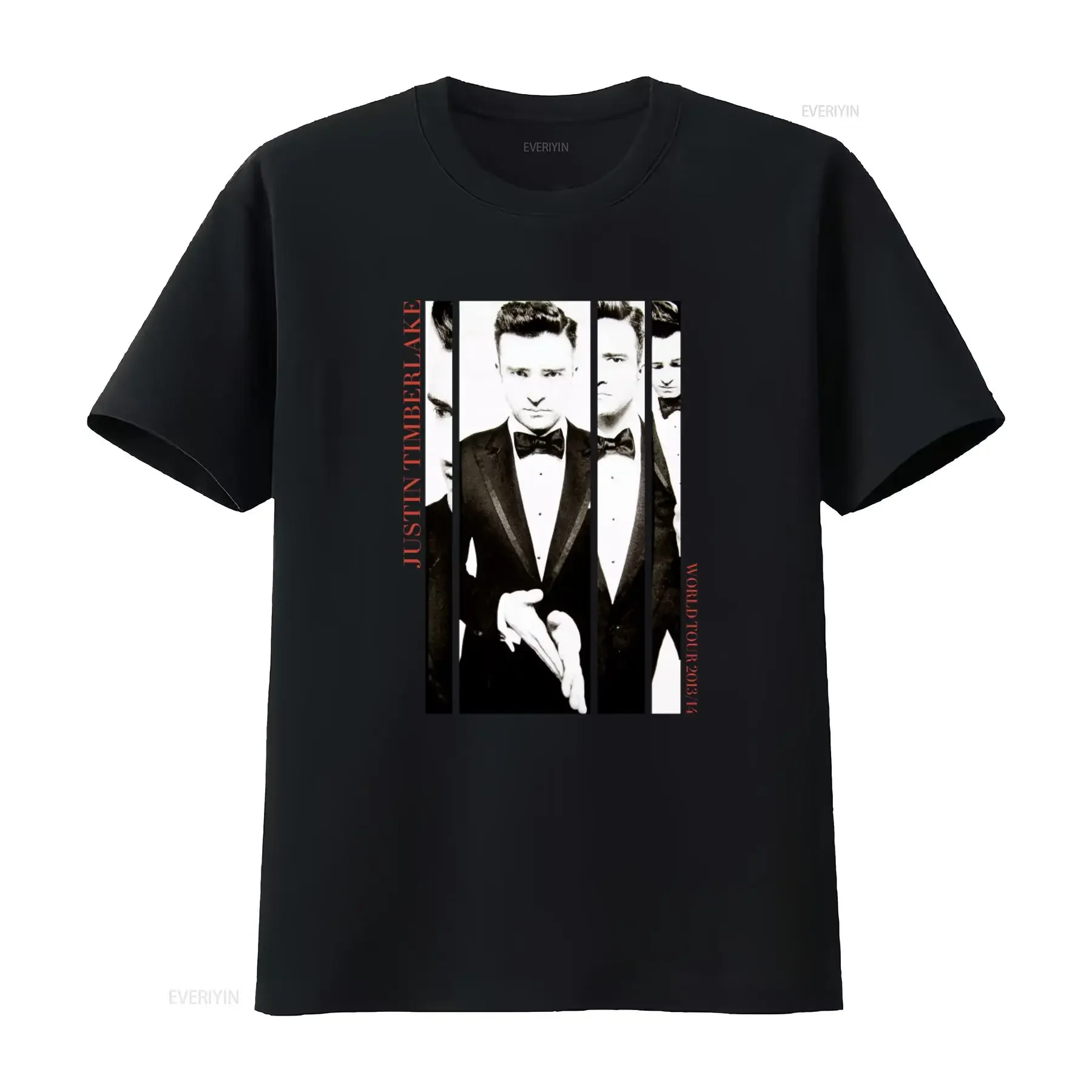 Justin Timberlake Suit Tie World Tour 2013 2014 Small T Shirt with Long or s vintage Washed Comfortable graphic Slightly