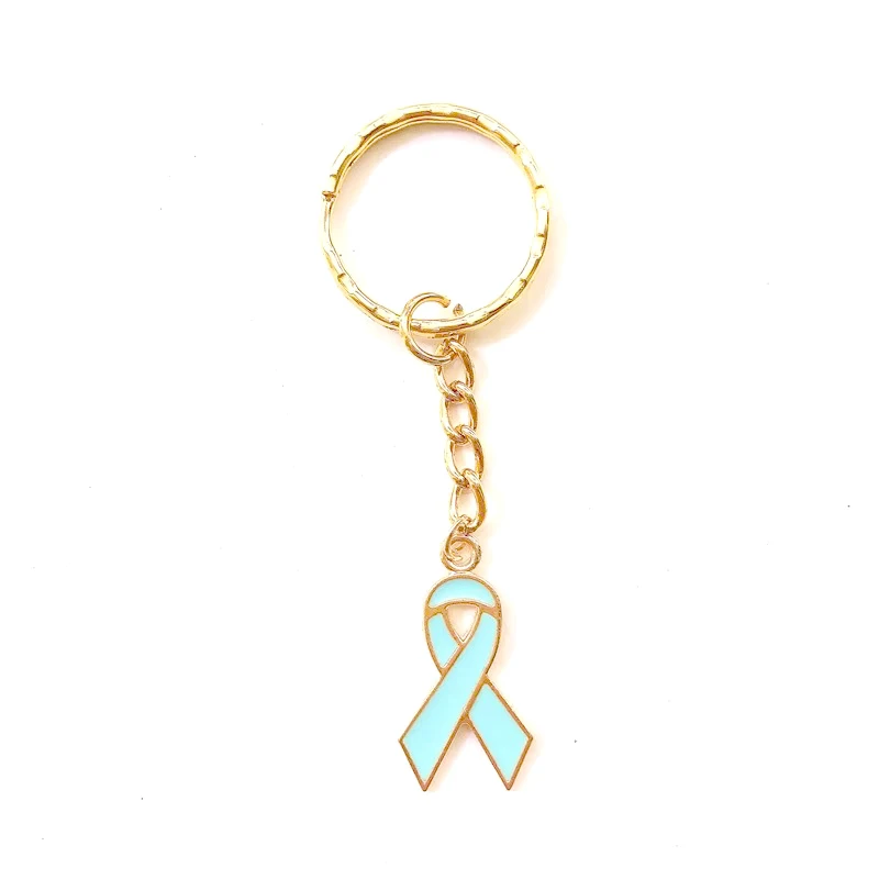 Enamel Breast Cancer Awareness Keychain Car Bag Key Chain Jewelry Gift For Women Handbag Fashion Diy Craft Boutique Ornament