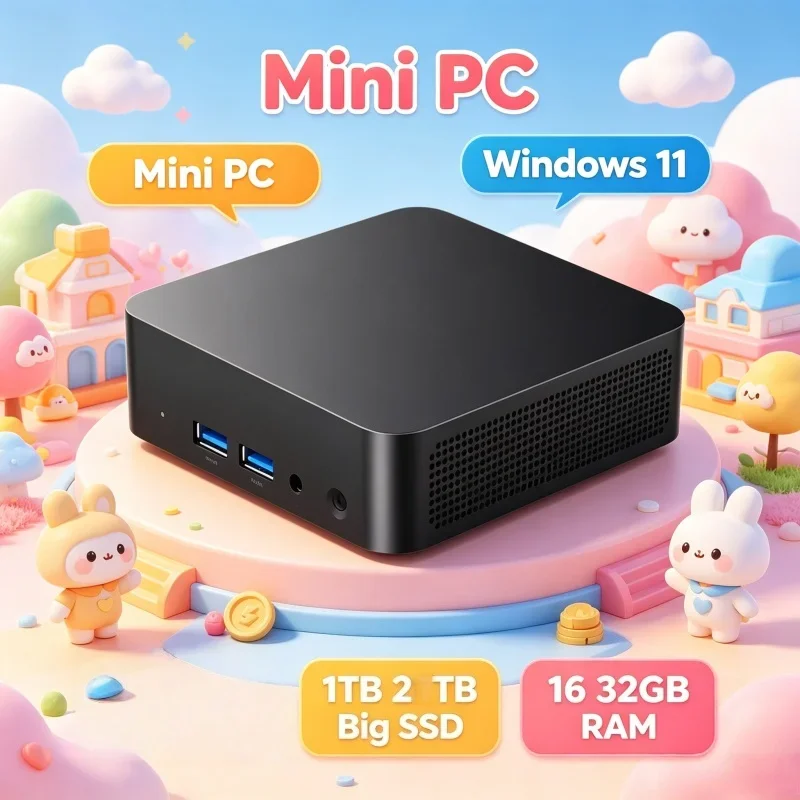 

2026 Mini PC Intel I9 10980HK Windows 11 16GB 32GB RAM 1TB 2TB SSD 4KHD Pocket Desktop PC Gaming Computer