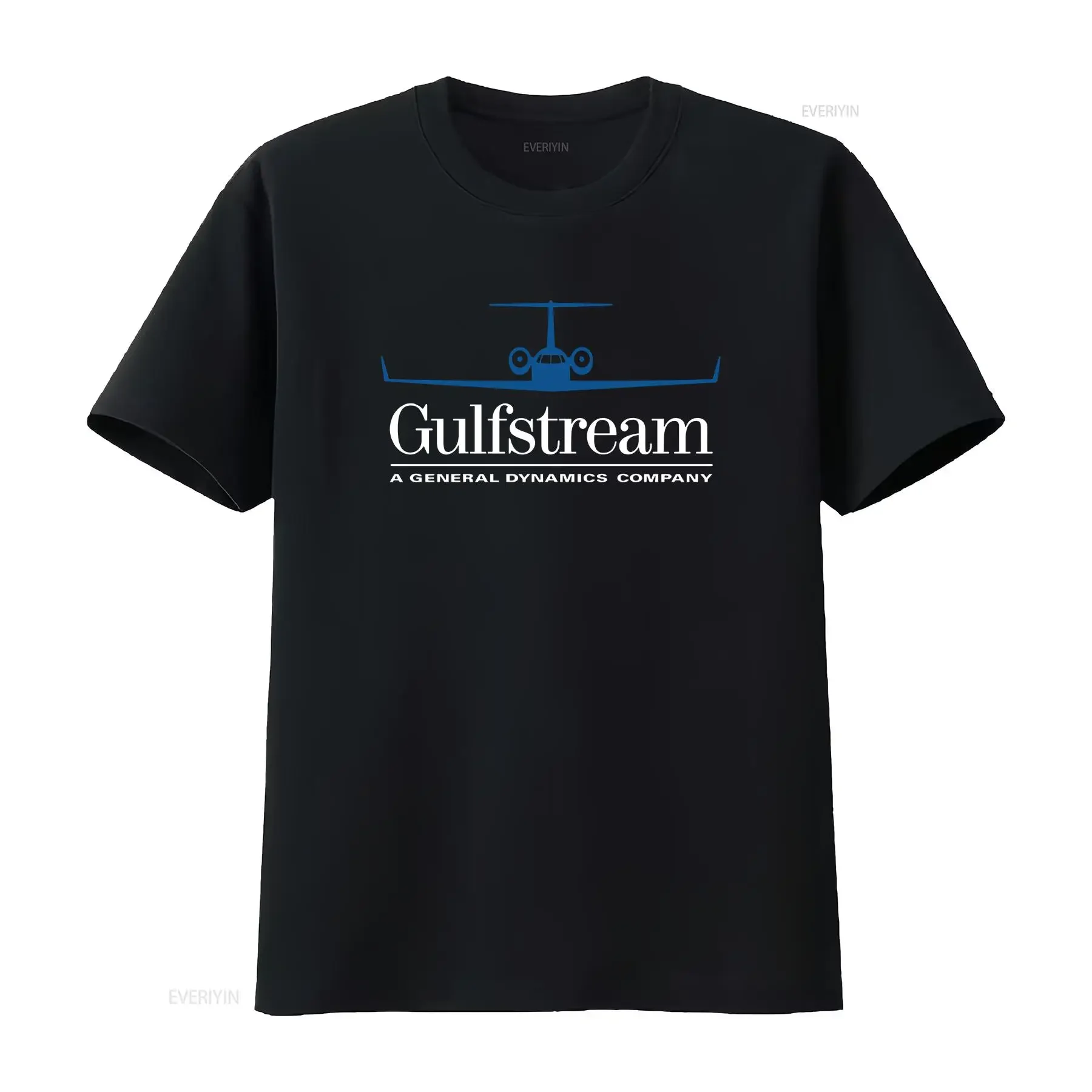 Gulfstream Jet Plane Aircraft Men's Black Size S to 5XL T Shirt vintage Washed streetwear Comfortable Breathable homme