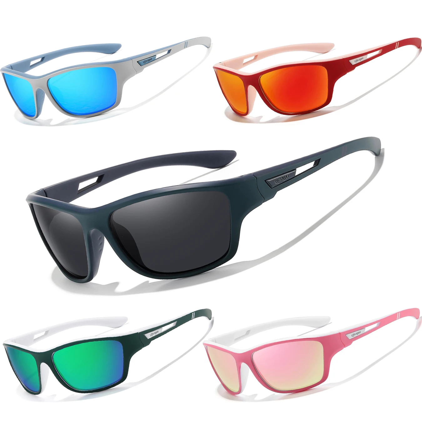 نظارات شمسية LOISRUBY Polaring Lenses لركوب الدراجات مع حماية من الأشعة فوق البنفسجية 400 للرجال والنساء في الهواء الطلق والقيادة والمشي لمسافات طويلة وصيد الأسماك