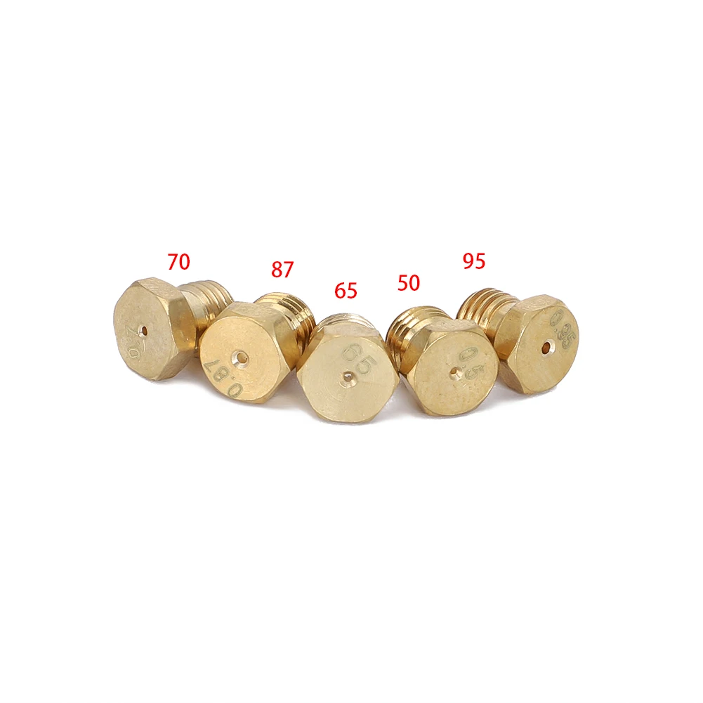 

For 50 65 70 87 95 Gas Stove Brass Nozzle 5/10 Pcs Burner Gas Hob Lpg Conversion Kits Jets Nozzles Propane Injectors Accessories