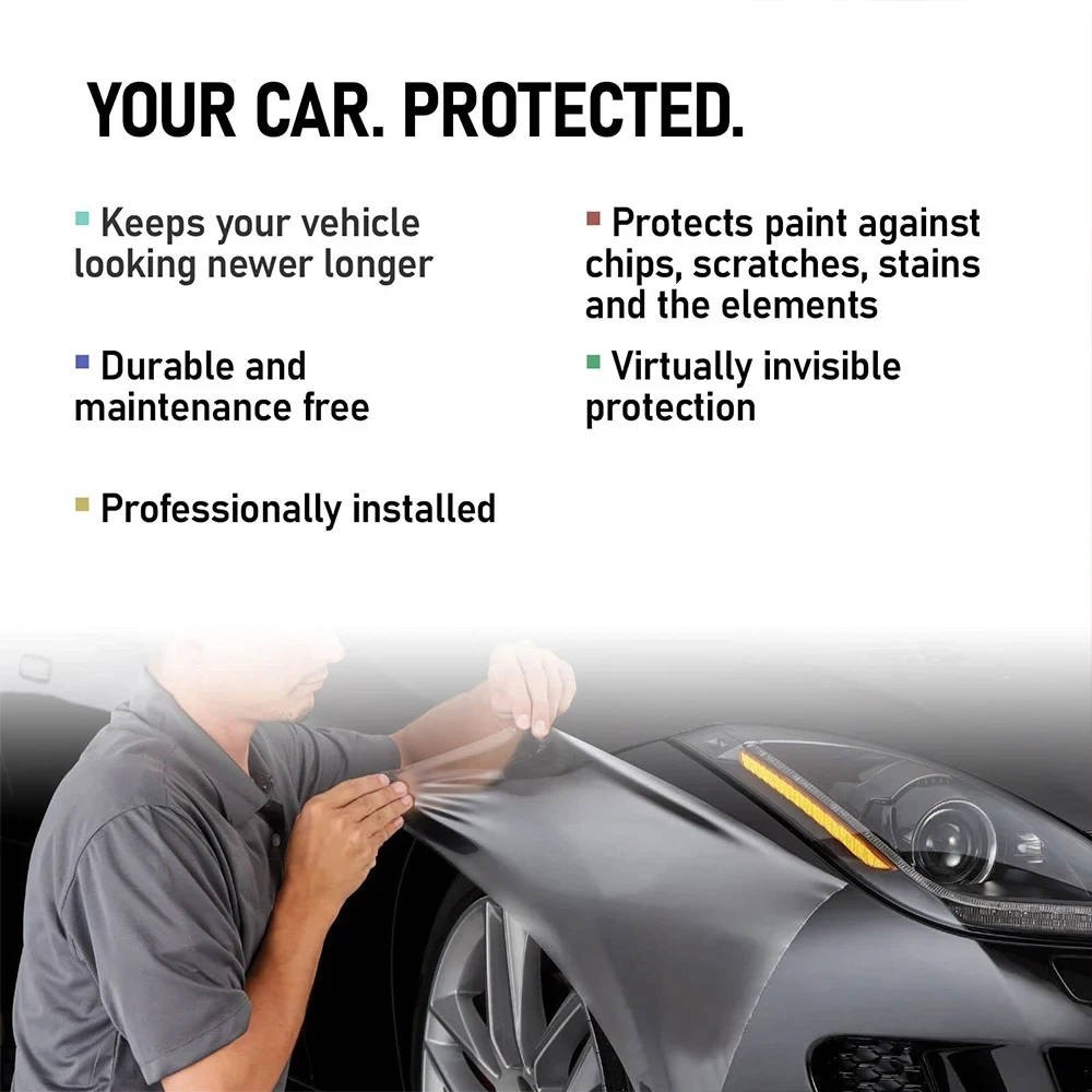 Car TPU PPF Paint Photochromic Film UV Self-healing Anti-scratch Color Change Headlight Protection Film