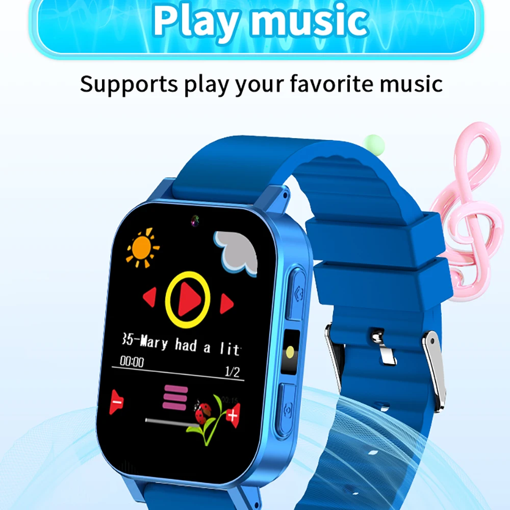 أطفال لغز لعبة ساعة ذكية HD كاميرا Smartwatch الموسيقى اللعب المنبه الأطفال مصباح يدوي بطاقات التعلم تسجيل الصوت