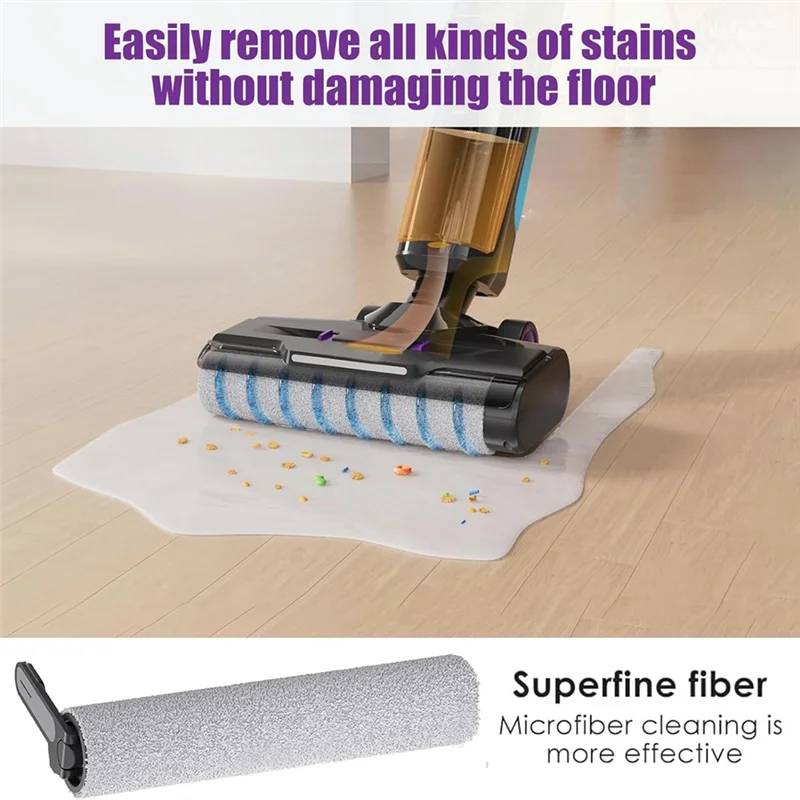 Комплект запасных частей T27C для пылесоса REDKEY W15 для влажной и сухой уборки, 2 роликовых щеток, 2 фильтра