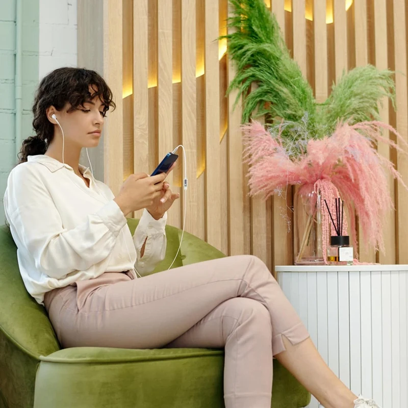 Cabo de áudio para MP3 Player e Tablets, Áudio analógico, adaptador de auscultadores, 3,5mm macho para tipo C, Tablets