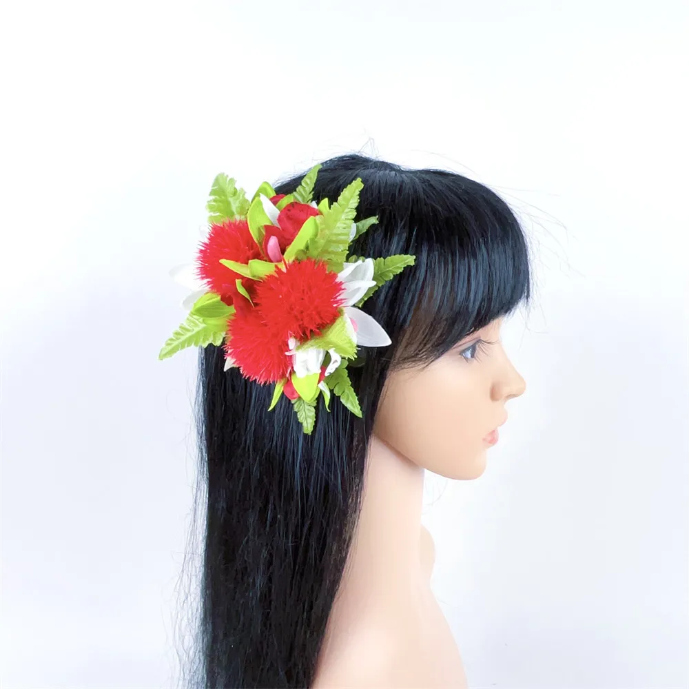 

New Arrival Artifical Lehua & Orchid Flowers Hair Clip Hawaiian Floral Hairpin Luau Party Headware Beach Hair Accessories