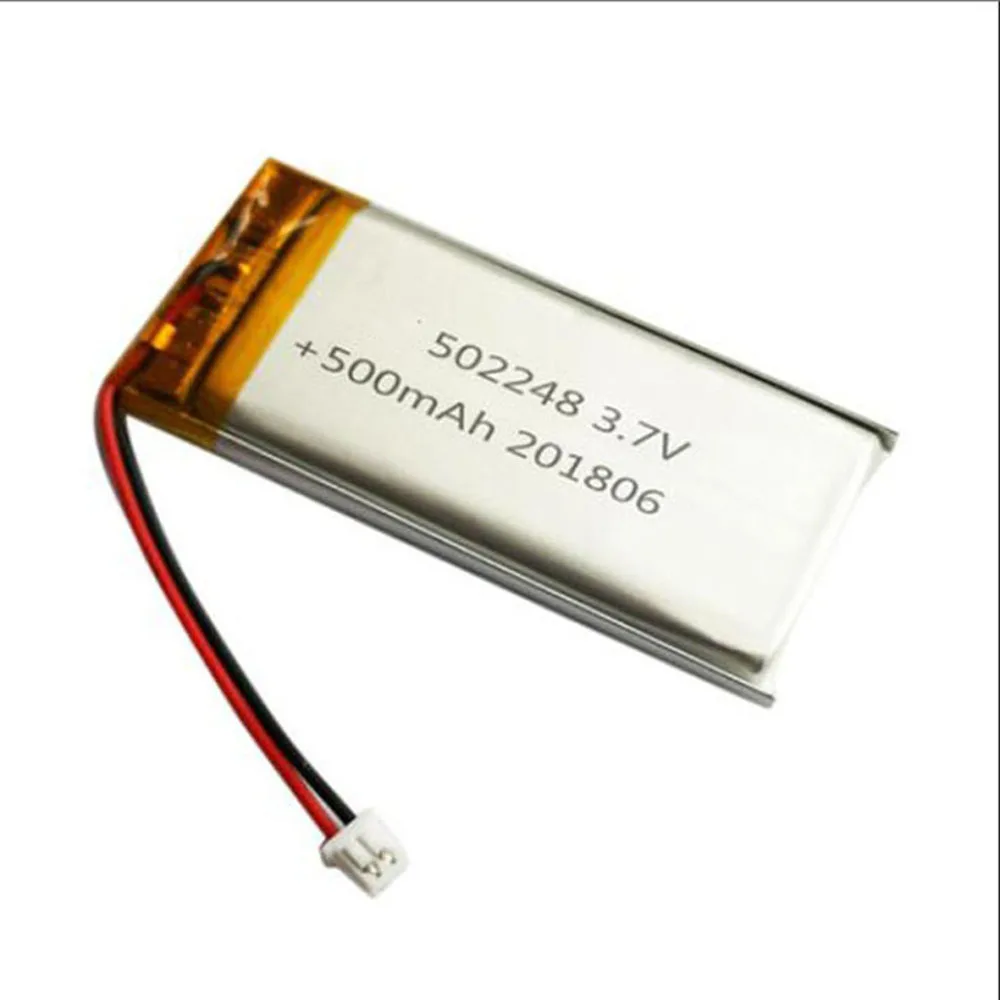 Batería recargable de iones de polímero de litio para cámara, batería recargable de 3,7 V, 500mAh, 502248, Banco de energía MP3, GPS, reloj inteligente, DVD, juguetes eléctricos MP4