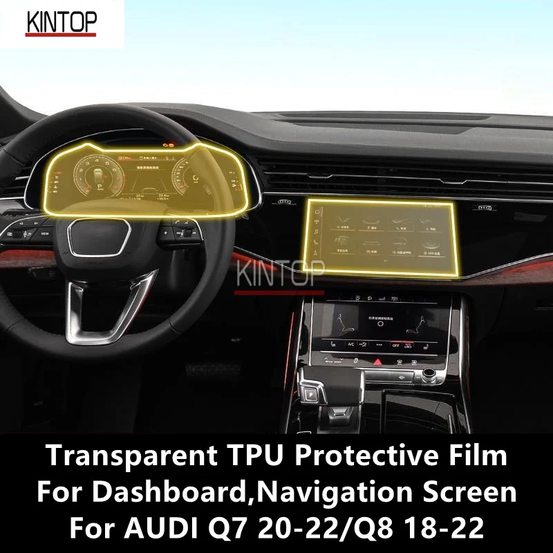 

For AUDI Q7 20-22/Q8 18-22 Dashboard,Navigation Screen Transparent TPU Protective Film Anti-scratch Repair Film AccessoriesRefit