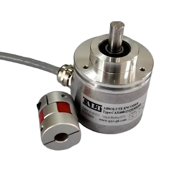 Multi-turn Absolute Rotary Encoder 12 Bit 13 Bit Solid Shaft CALT  CAX60 60mm