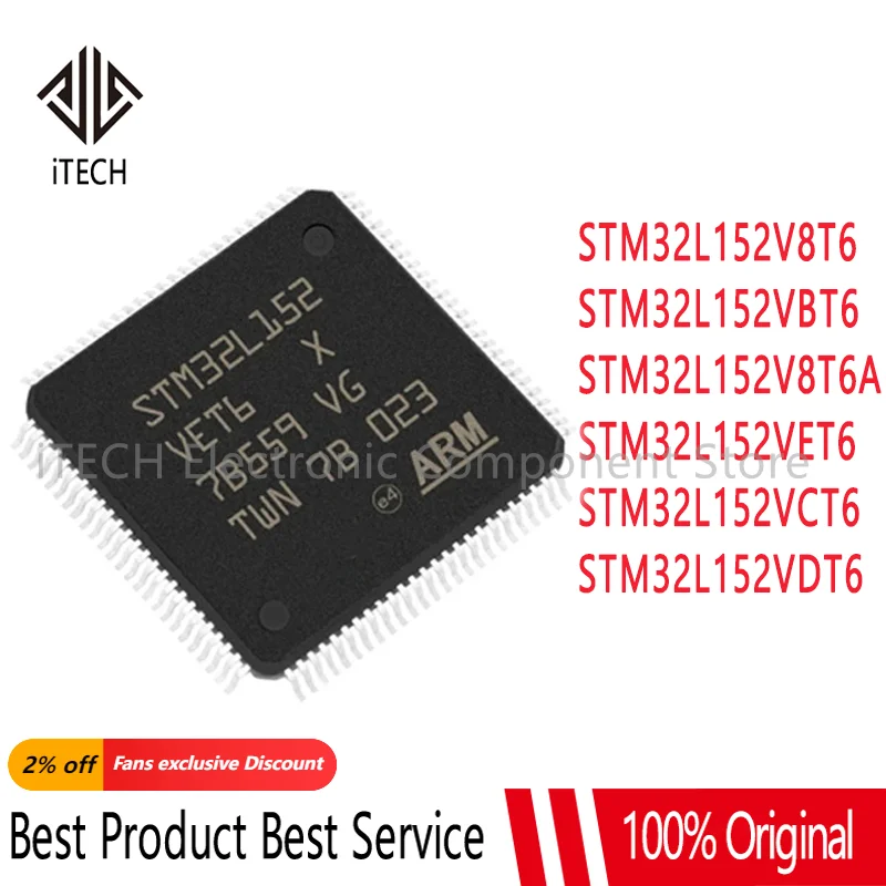 

1 шт. чип STM32L152V8T6 STM32L152V8T6A STM32L152VBT6 STM32L152VCT6 STM32L152VDT6 STM32L152VET6 STM32L152 STM32L STM32 STM IC MCU