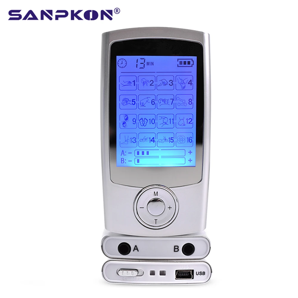 

Smart 2in1 Electronic Pulse Massager 16 modes Dual Tens Acupuncture Digital Therapy Machine Body Relax Muscle Stimulator Device