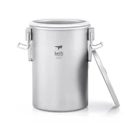 Keith Ti6300 Multifunctional Outdoor Camping Rice Cooker Titanium Pot Set Hiking Travel Picnic Cooking Pot
