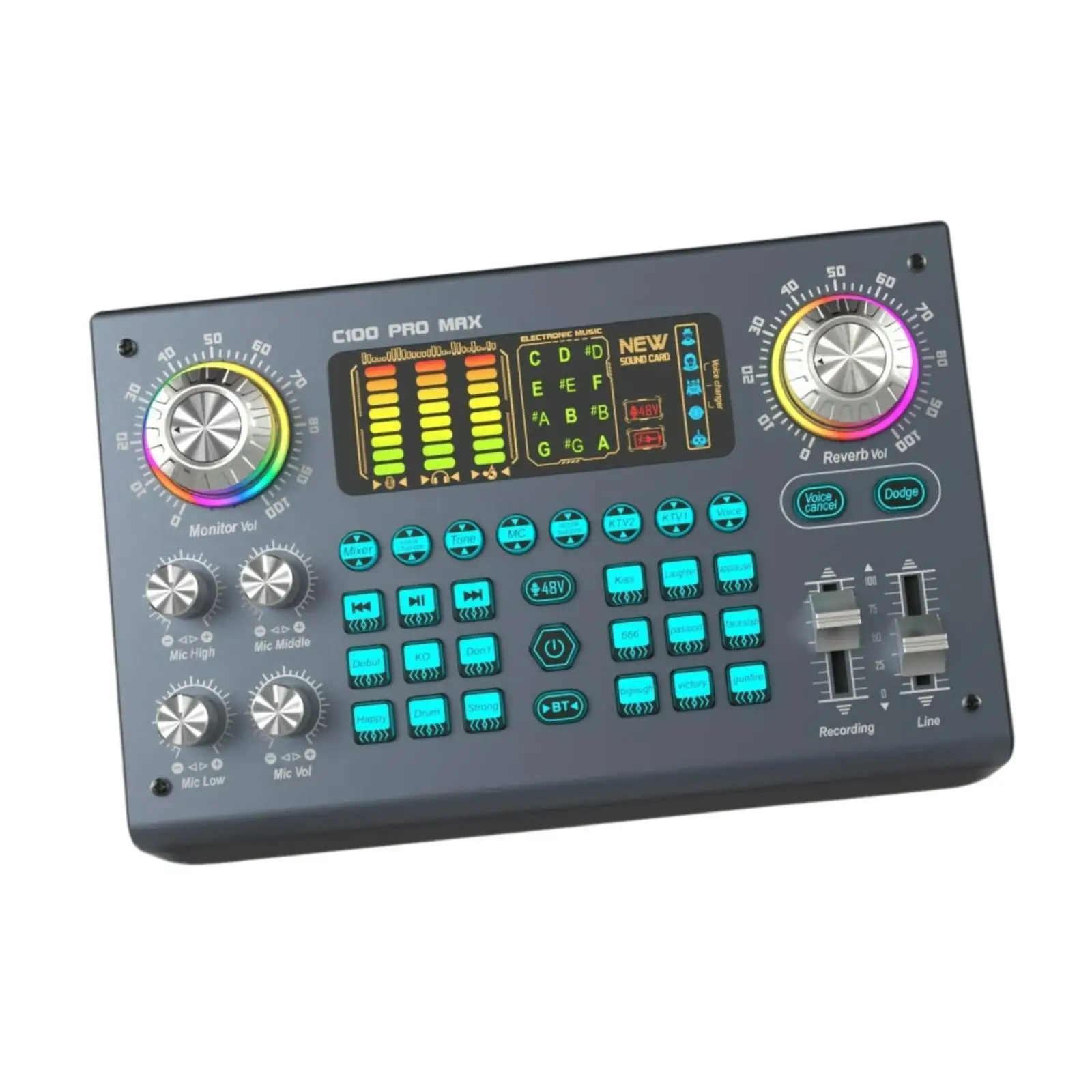 

Многофункциональная портативная звуковая карта с питанием 48В для игр и пения