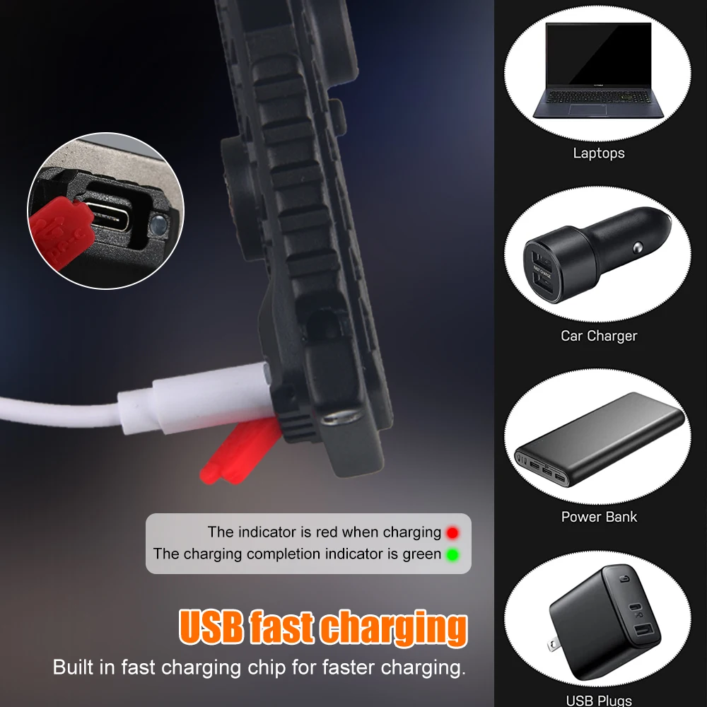 Mini LED Flashlight Keychain Light 5 Modes Red Blue Shoulder Police Light Waterproof Rechargeable Camping Lantern Bottle Opener