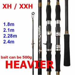 ZZ333 1.8m 2.1m 2.28m 2.4m 5000g Bait 200g or More Snakehead Male Tip Dia 4mm XXH 3.6mm XH Fishing Rod Carbonfiber