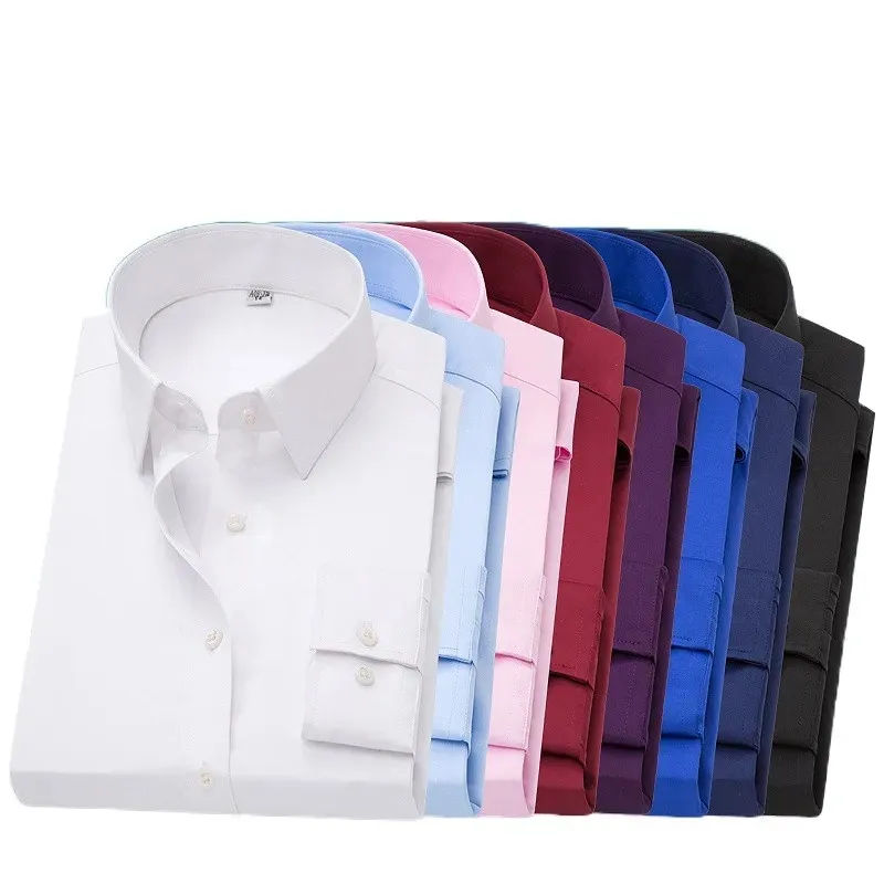 Asian Size Men's Purple Shirt, Lndustrial Style Long Sleeve Shirts, Red Slim-Fit Camisa Black Blue Male Chemise M-5XL